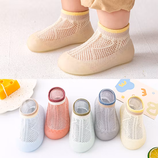 2023 New Design Summer Soft Breathable Shoelace Baby Indoor Sock Shoes Gift Kids Indoor Sandals